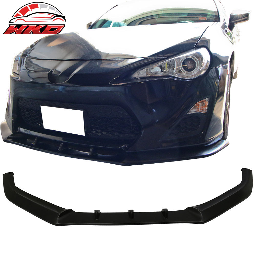 Fits 13-16 Scion FR-S IKON V3 Style Front Bumper Lip Spoiler Unpainted Black PU