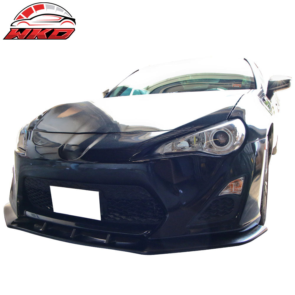 Fits 13-16 Scion FR-S IKON V3 Style Front Bumper Lip Spoiler Unpainted Black PU