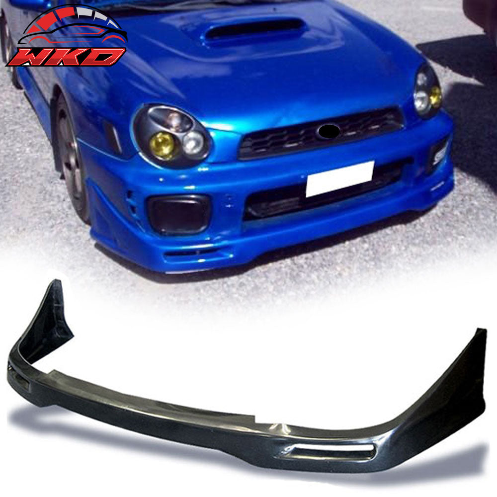 Fits 02-03 Subaru Impreza WRX STI Style Sedan Front Bumper Lip Spoiler Unpainted