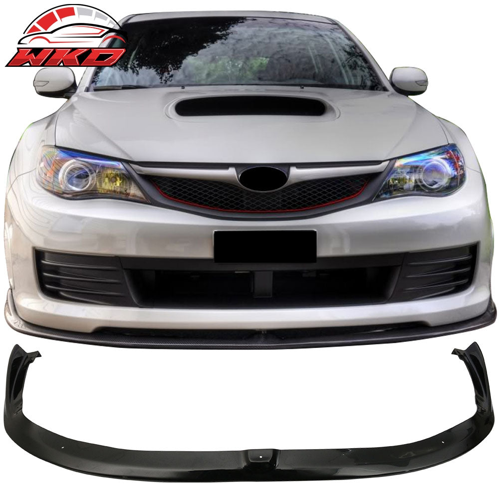 Fits 08-10 Subaru Impreza WRX STI Front Bumper Lip #32J Obsidian Black Pearl PU
