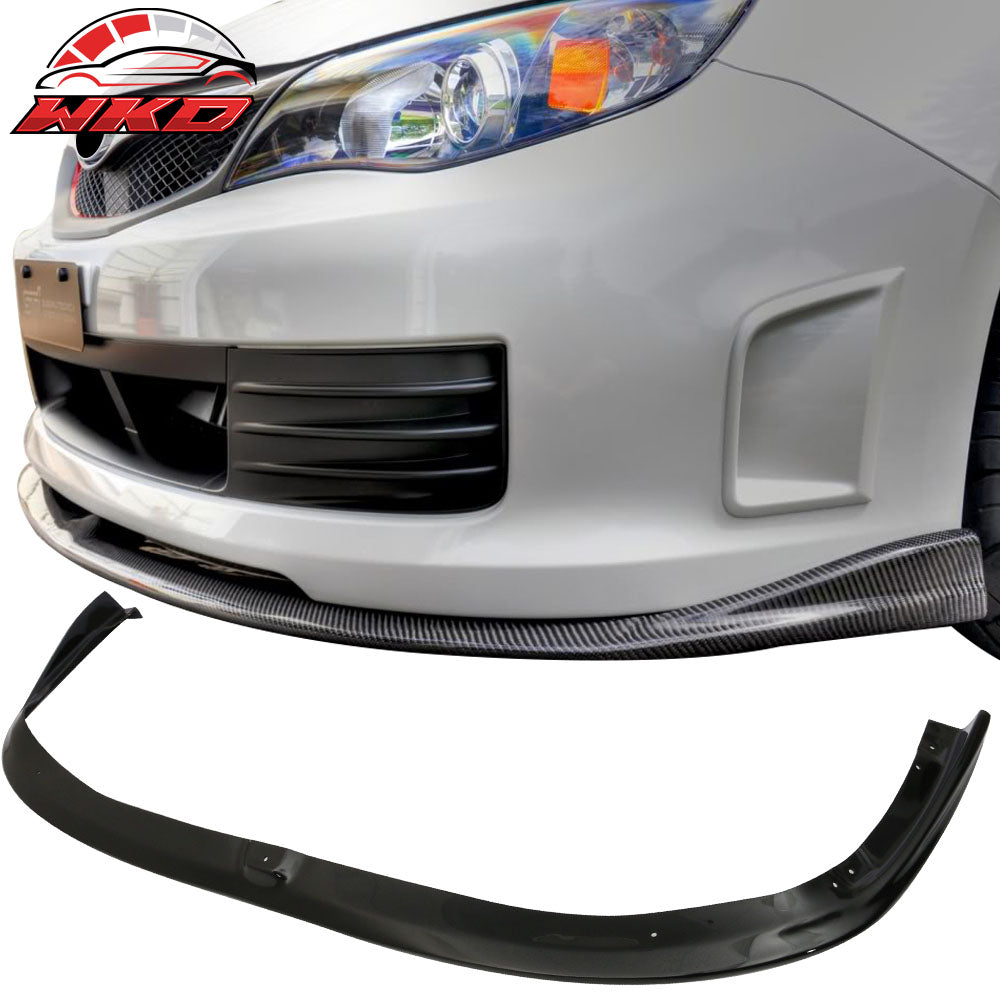 Fits 08-10 Subaru Impreza WRX STI Front Bumper Lip #32J Obsidian Black Pearl PU