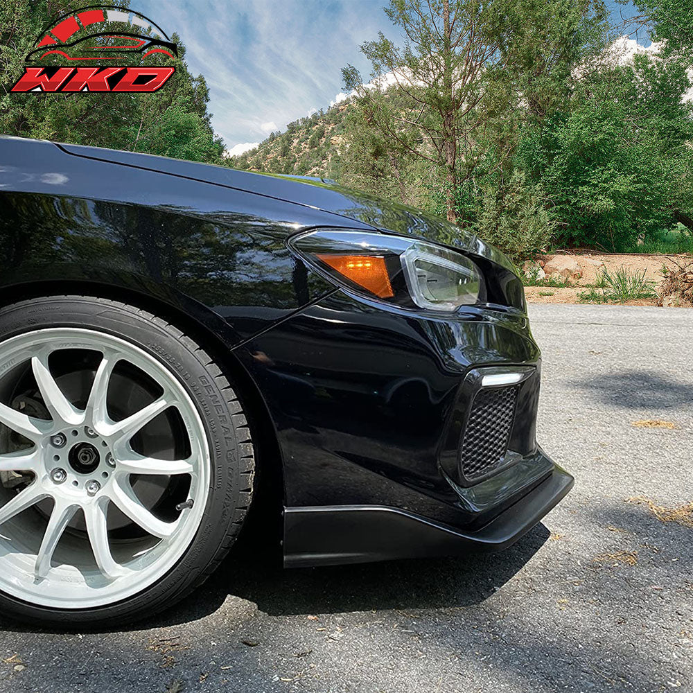 Fits 18-21 Subaru WRX STI S207 Style Front Lower Bumper Lip Spoiler Unpainted PU