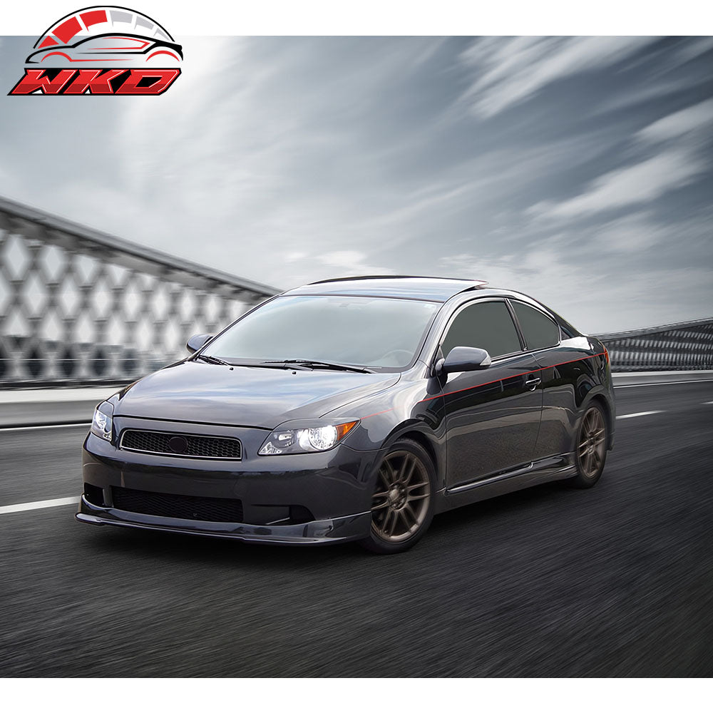 Fits 05-10 Scion tC RS Style PU Front Bumper Lip Chin Spoiler Add On Body Kit