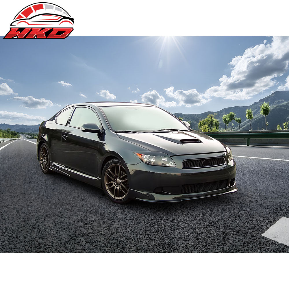 Fits 05-10 Scion tC RS Style PU Front Bumper Lip Chin Spoiler Add On Body Kit