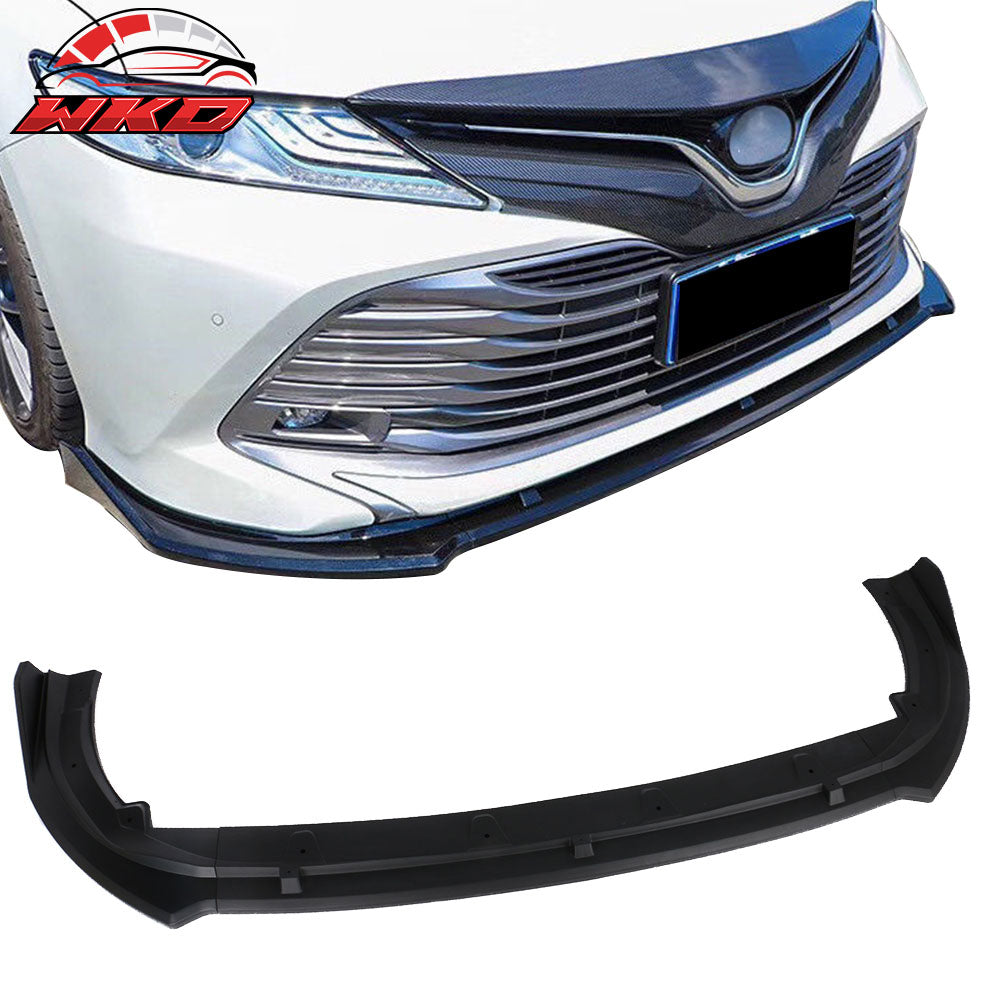 Fits 18-20 Toyota Camry V2 Style Unpainted Front Bumper Lip Spoiler 3PC Splitter