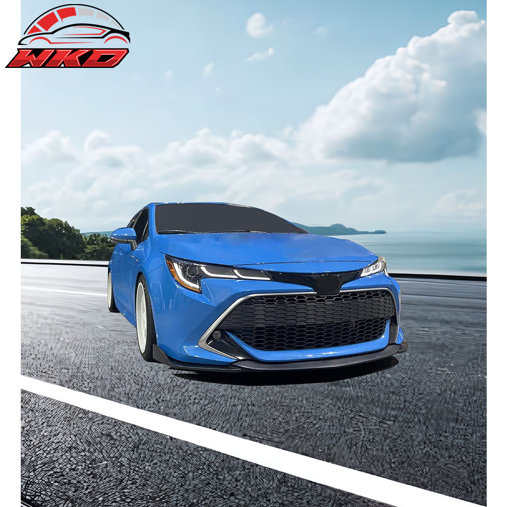 Fits 19-22 Toyota Corolla Hatchback TS Style Front Bumper Lip Chin Spoiler - PU