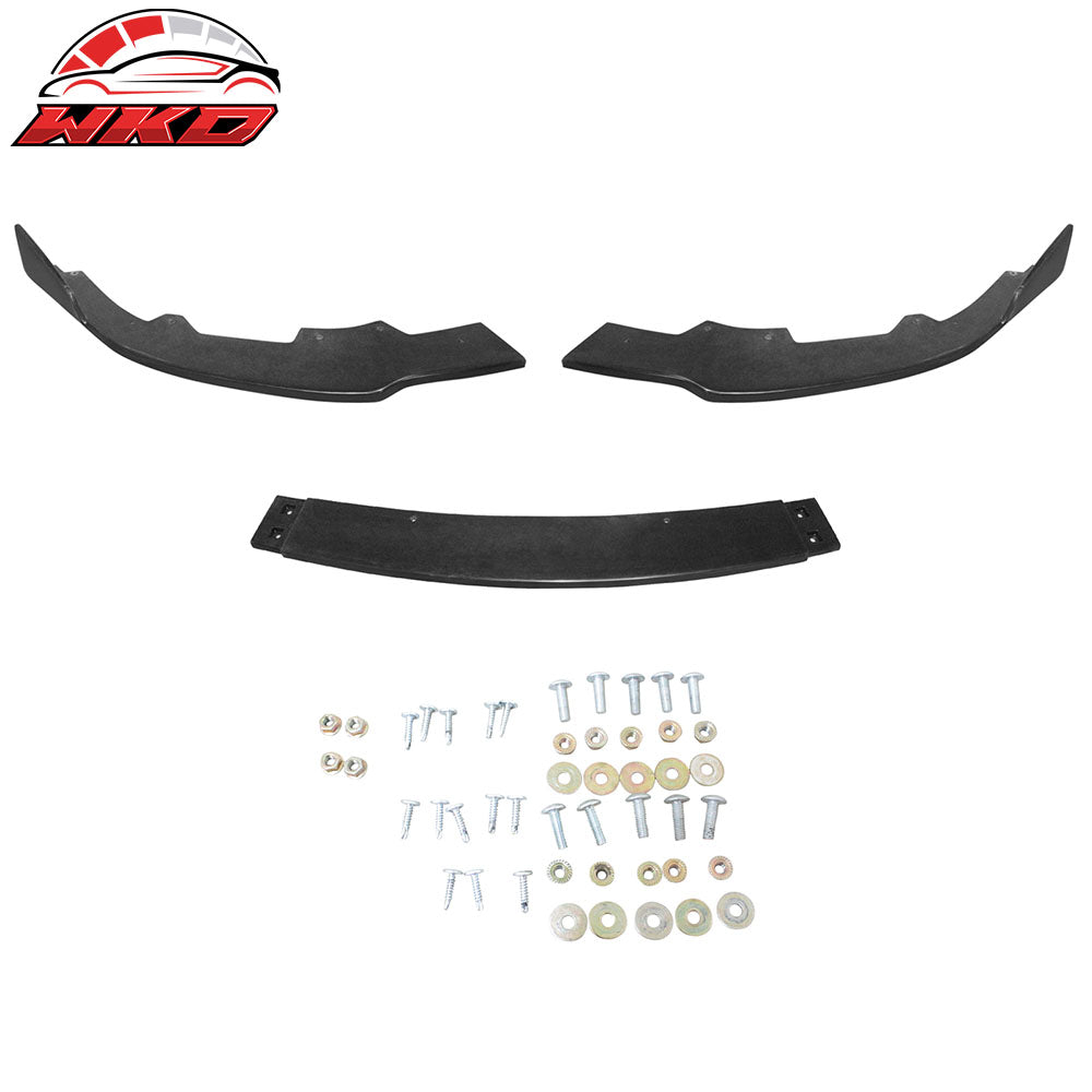 Fits 19-22 Toyota Corolla Hatchback TS Style 3PCS Front Bumper Lip Spoiler PU
