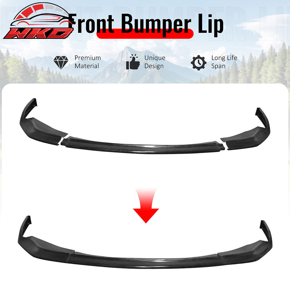 Fits 19-22 Toyota Prius IKON CS Style Front Bumper Lip Spoiler Unpainted PU 3PCS