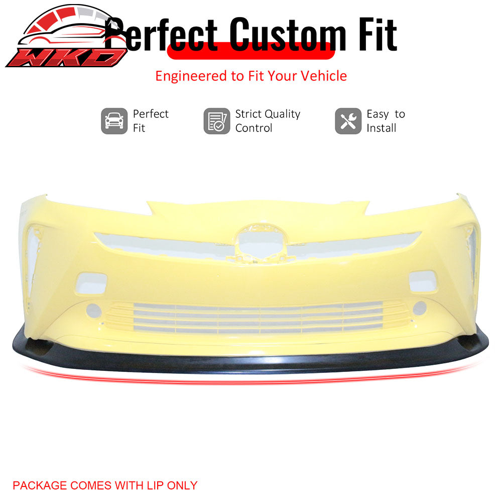 Fits 19-22 Toyota Prius IKFM Style Front Bumper Lip Chin Spoiler Unpainted PU