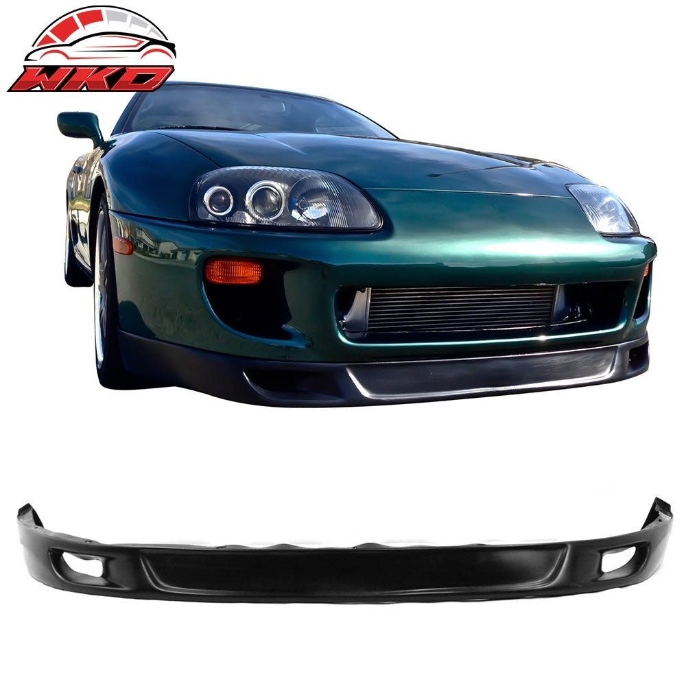 Fits 93-98 Toyota Supra V2 Style Front Bumper Lip Spoiler Splitter Unpainted PU