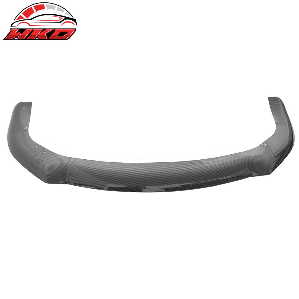 Fits 21-25 Tesla Model S Track Pack Style Front Bumper Lip Carbon Fiber Print