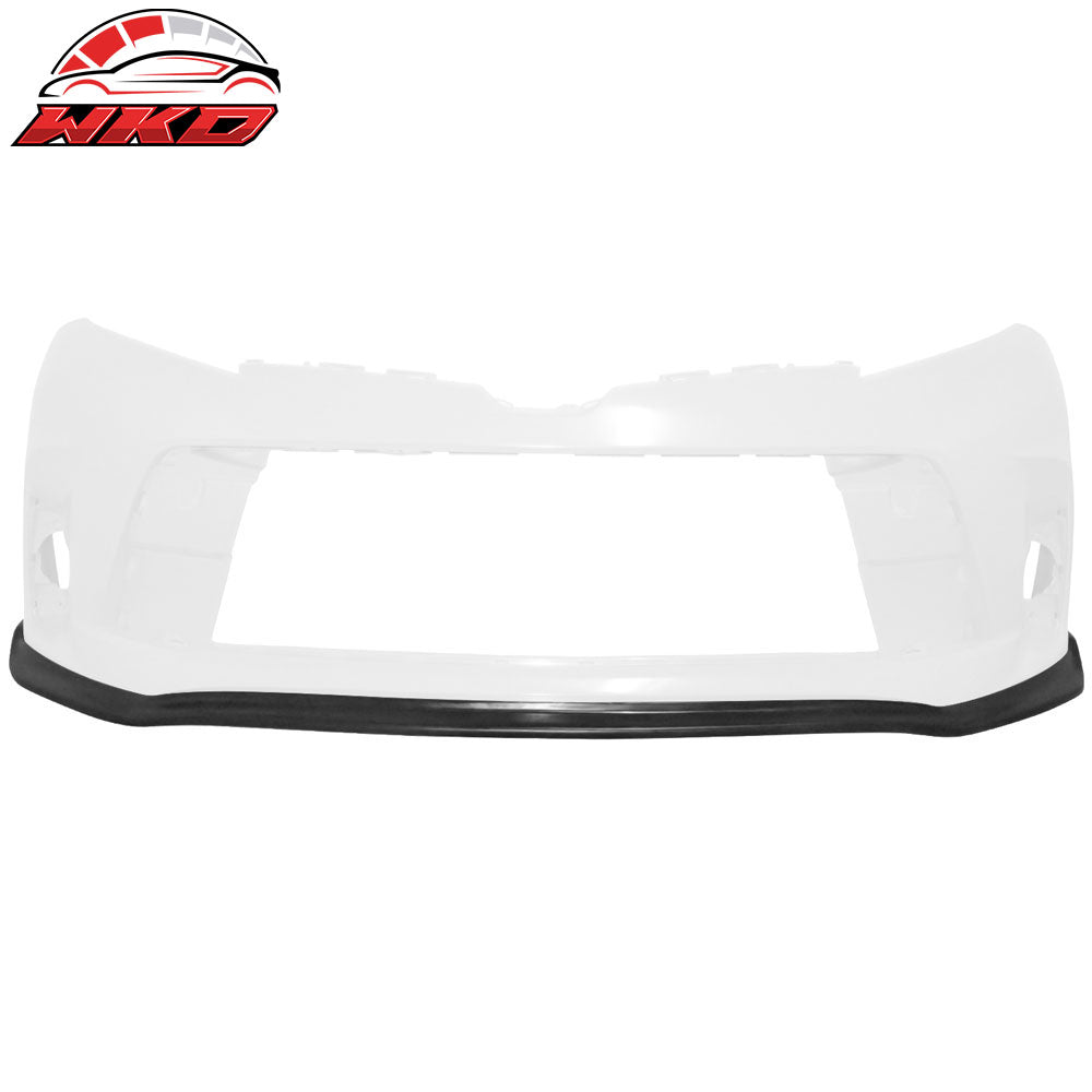 Fits 18-20 Toyota Sienna XL30 CK Style Front Bumper Lip Spoiler Unpainted PU