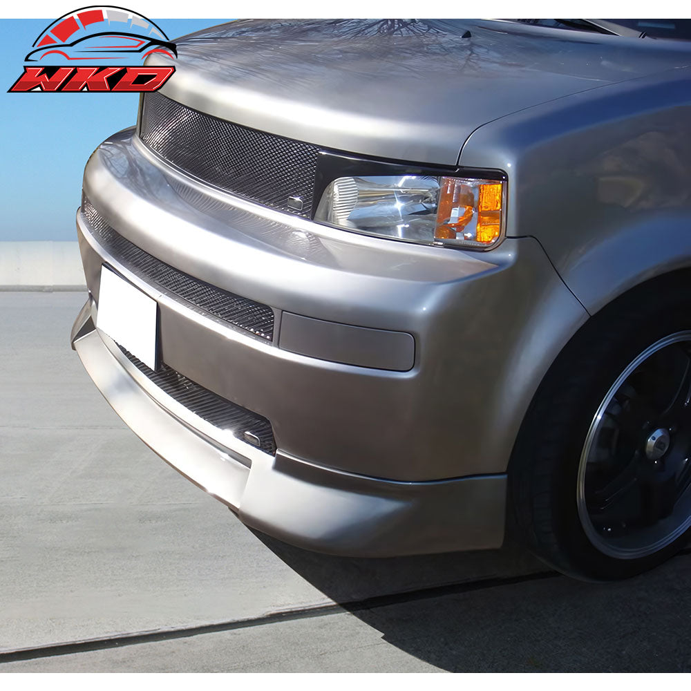Fits 03-07 Scion xB JDM Style Front Bumper Lip Unpainted PU Spoiler Splitter Kit