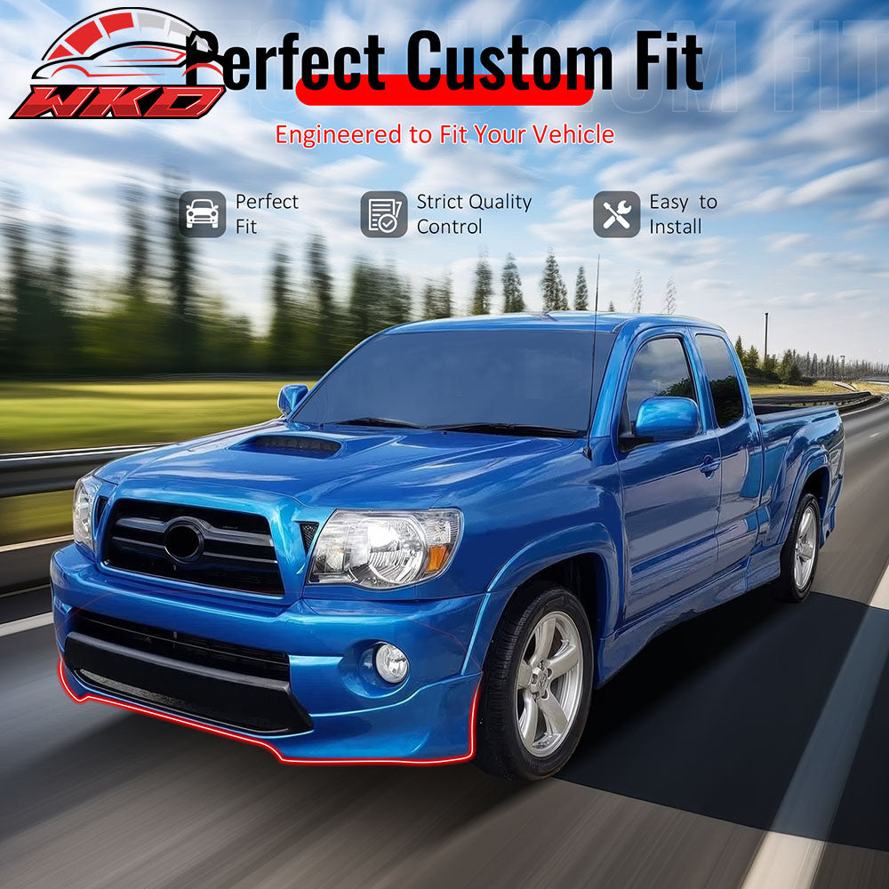 Fits 05-11 Toyota Tacoma IKON Style Front Bumper Lip Spoiler Unpainted PU 2PCS