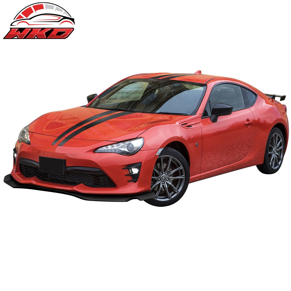 Fits 17-20 Toyota 86 GR Style Front Bumper Lip Spoiler Spoiler Chin Protector PU