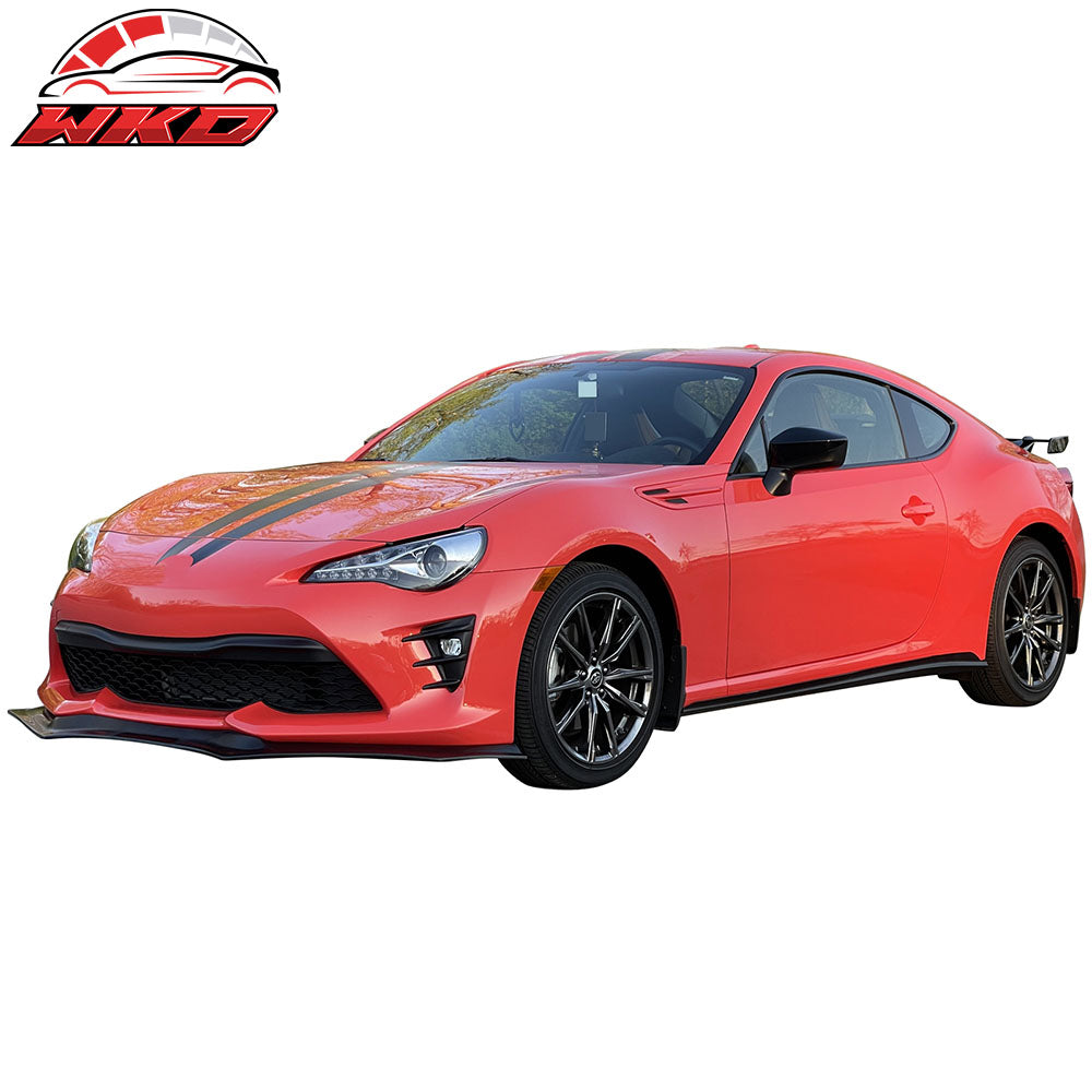 Fits 17-20 Toyota 86 GT86 FT86 GT Style Unpainted Black Front Bumper Lip - PU