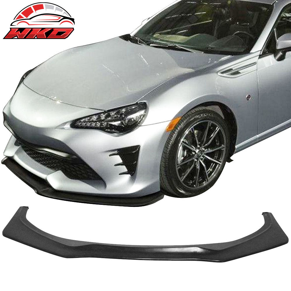 Fits 17-20 Toyota 86 GT86 FT86 IKON Style Unpainted Black Front Bumper Lip - PU