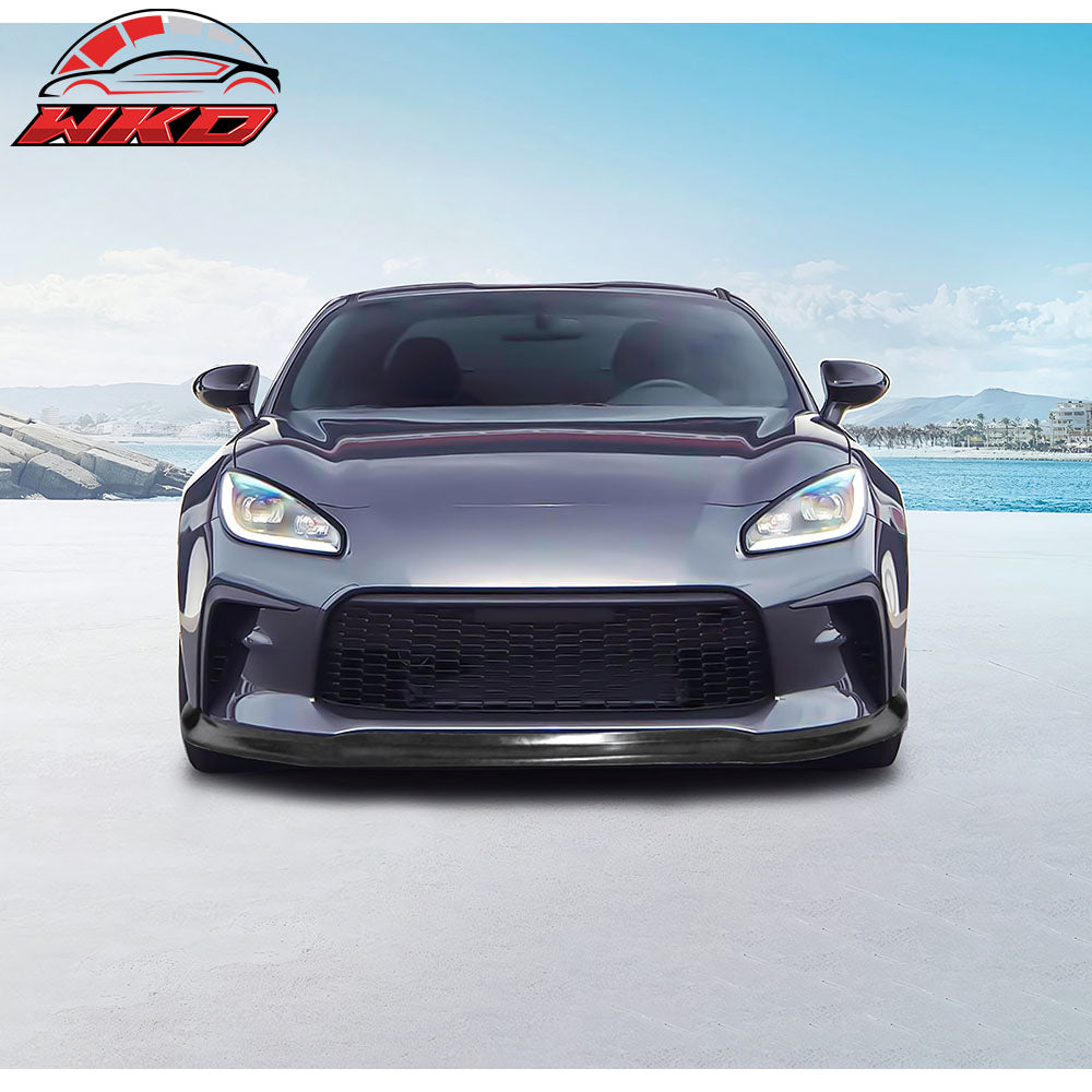 Fits 22-26 Toyota GR86 Front Bumper Lip CS Style Spoiler Unpainted PU Splitter