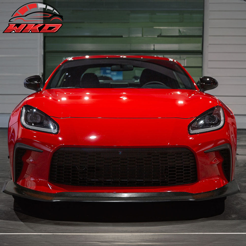 Fits 22-26 Toyota GR86 Front Bumper Lip IKON Spoiler Unpainted PU Chin Splitter