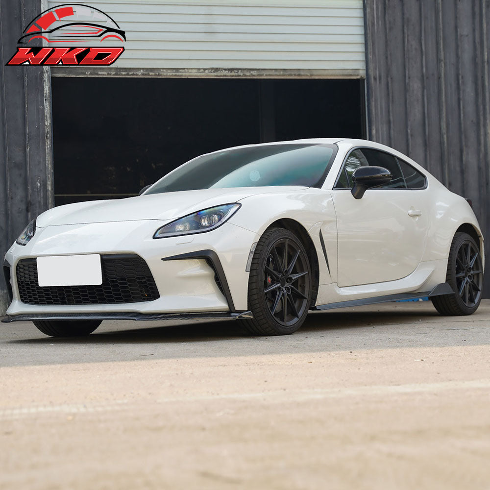 Fits 22-26 Toyota GR86 Front Bumper Lip IKON Spoiler Carbon Fiber Print Splitter