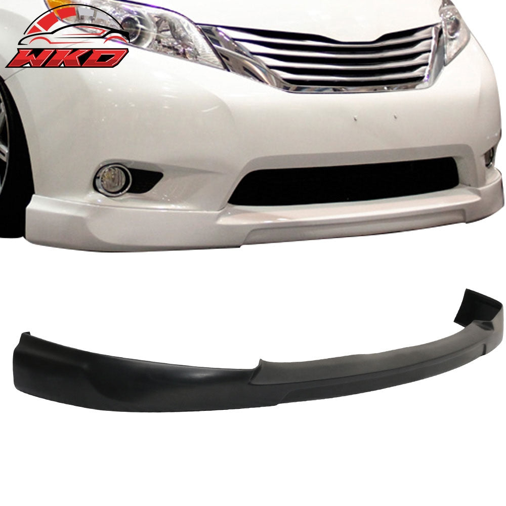 Fits 11-17 Toyota Sienna CK Style Front Bumper Lip Spoiler Splitter Unpainted PU