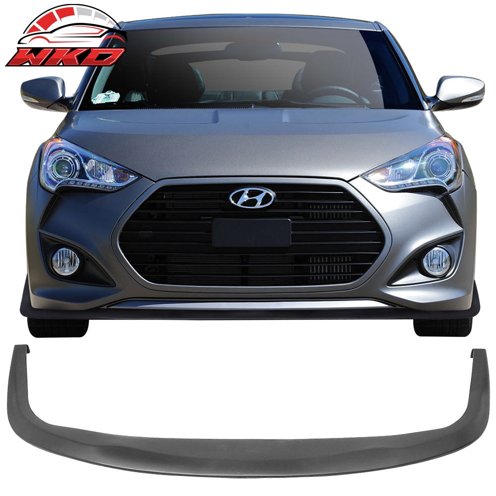 Fits 12-18 Hyundai Veloster CS Style Front Bumper Lip Spoiler Add On PU Splitter
