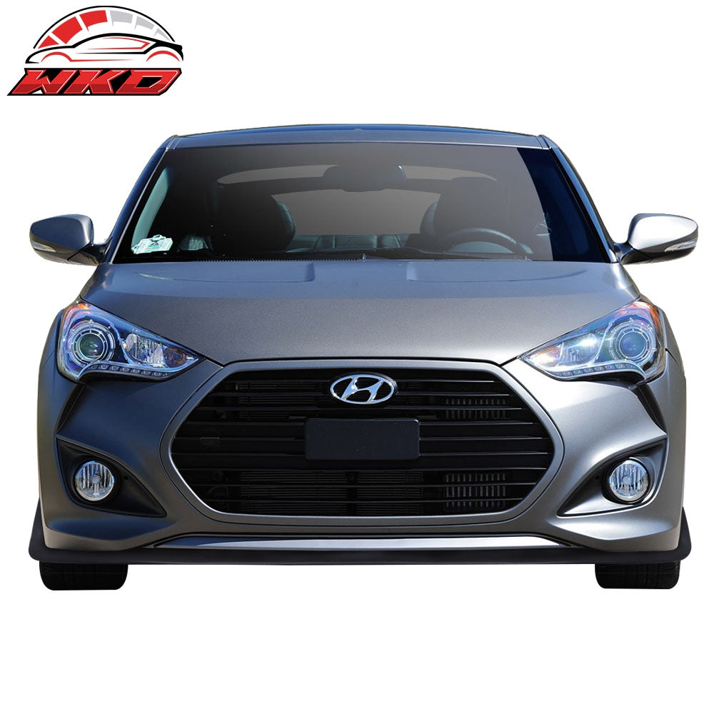 Fits 12-18 Hyundai Veloster CS Style Front Bumper Lip Spoiler Add On PU Splitter