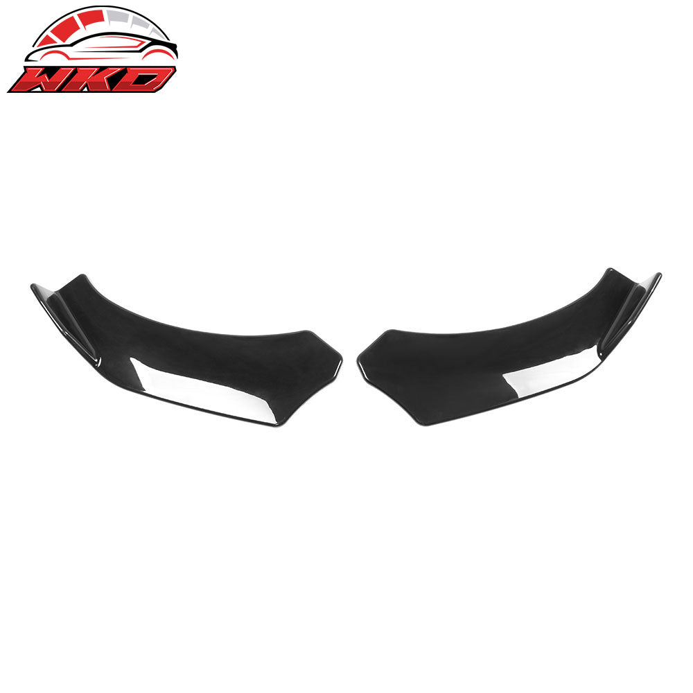 Wholesale Universal Front Bumper Lip Body Protector Splitter Gloss Black 2PC