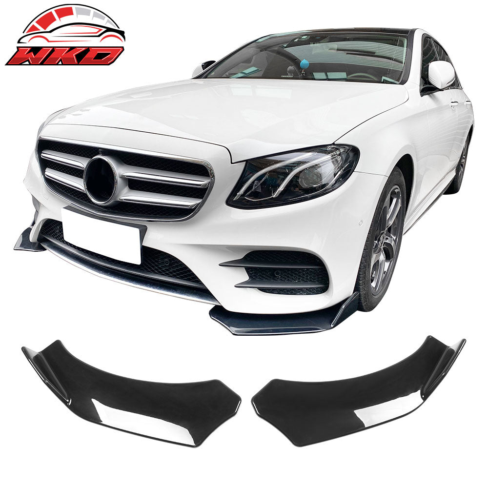 Universal Front Bumper Lip Body Protector Splitter Gloss Black 2PC