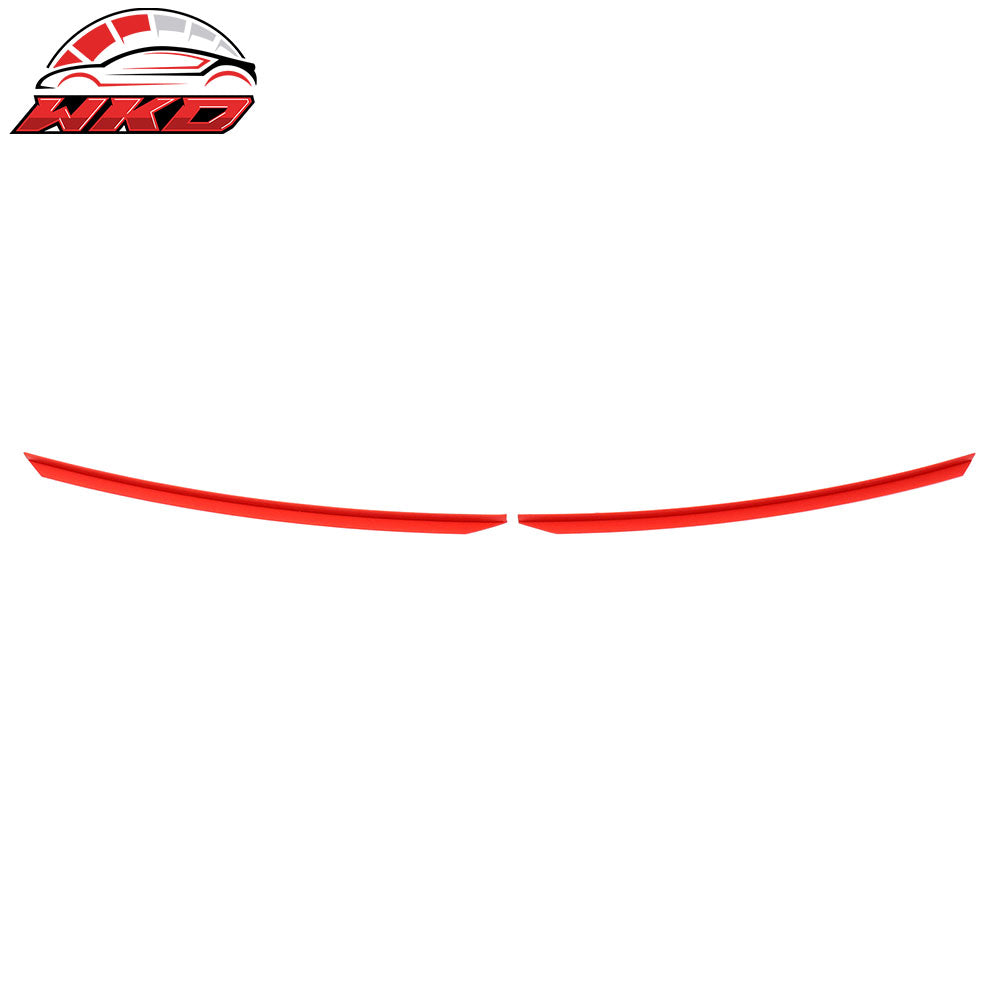 Fits 22-25 Subaru BRZ STI Style Red Front Bumper Lip Splitter Protector EPDM 2PC