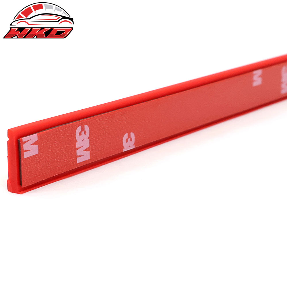Fits 22-25 Subaru BRZ STI Style Red Front Bumper Lip Splitter Protector EPDM 2PC