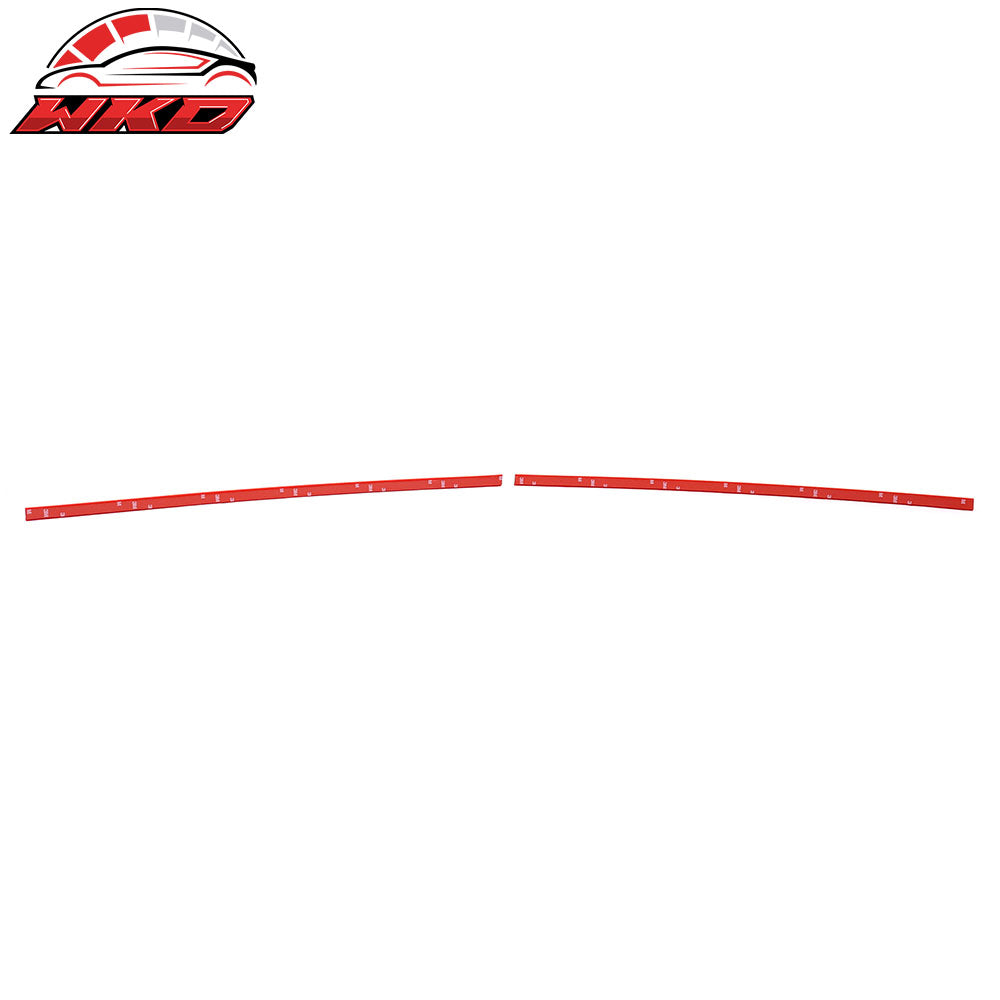 Fits 22-25 Subaru BRZ STI Style Red Front Bumper Lip Splitter Protector EPDM 2PC
