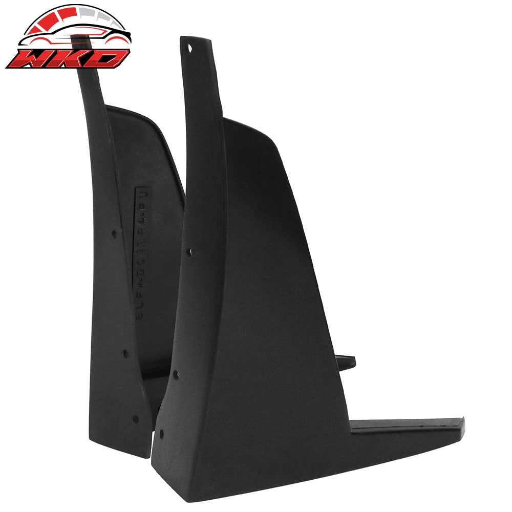 Fit 11-14 Dodge Charger RA Style Front Bumper Lip Splitter Corner Winglet PU 2PC