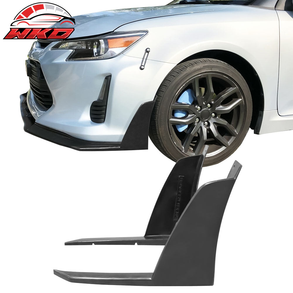 Fits 14-16 Scion tC IKON V3 Style Front Bumper Lip Splitters Winglets PU 2PCS