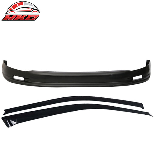 Wholesale 96-98 Honda Civic Hatchback Front Bumper Lip Spoiler PP + 2PC Window Visors