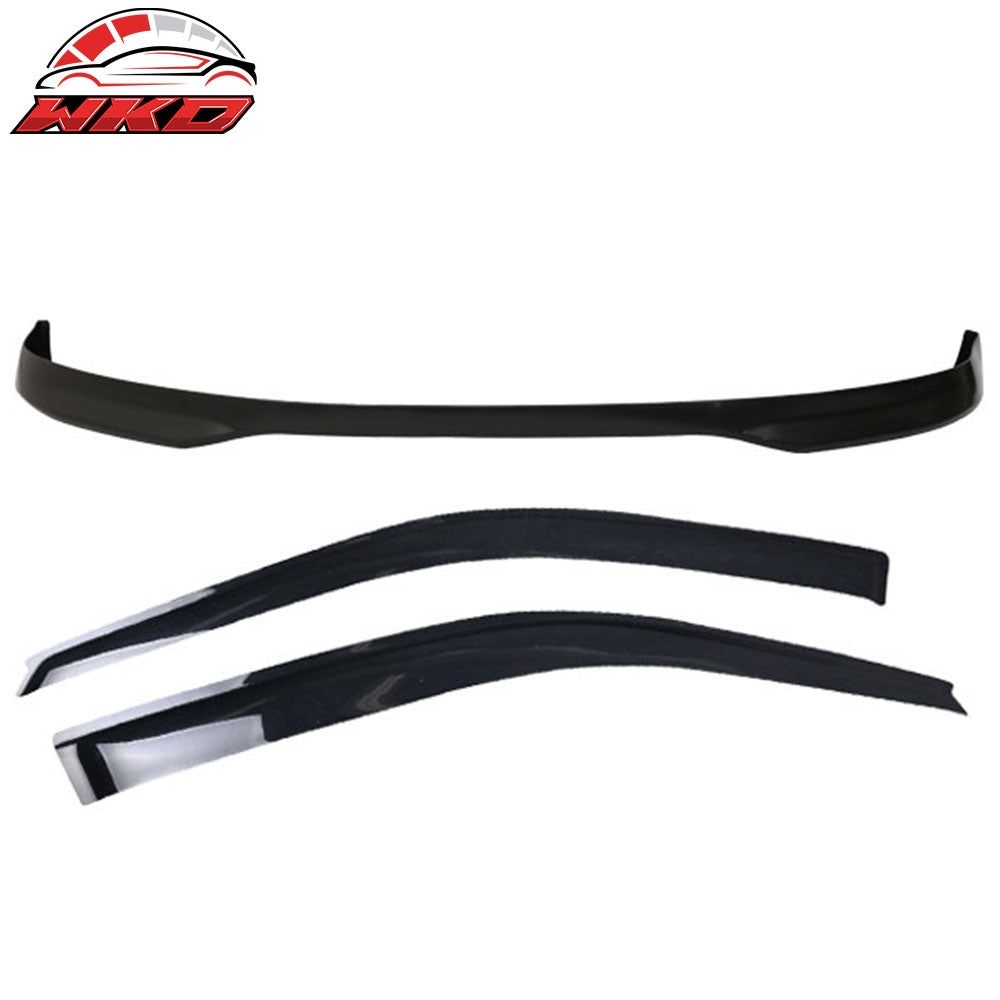 Wholesale 96-98 Honda Civic Hatchback TR Style Front Bumper Lip PP + 2PC Window Visor