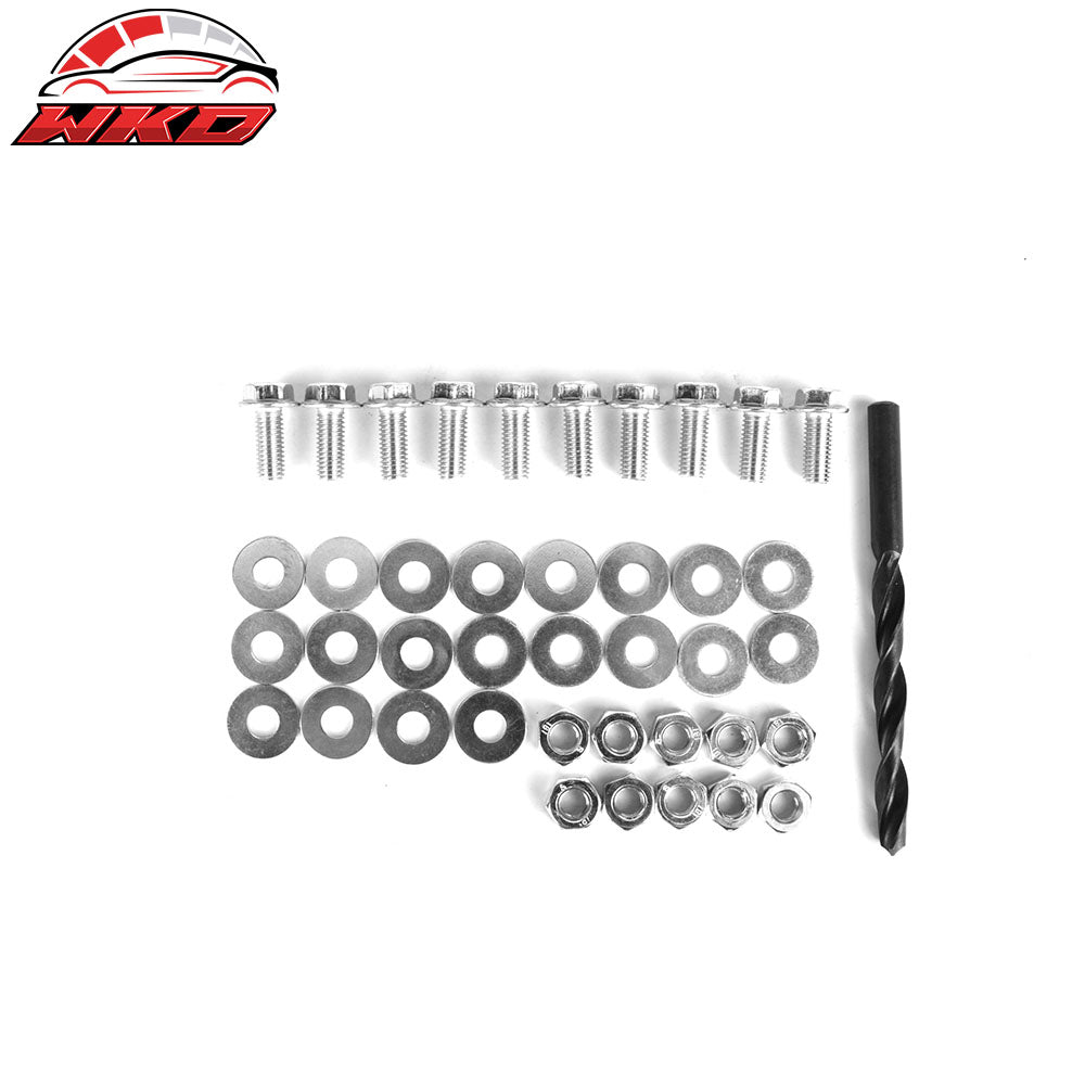 Fits 14-16 Benz CLA Class Front Bumper Lip Carbon Fiber Print + 2PC Splitter Rod