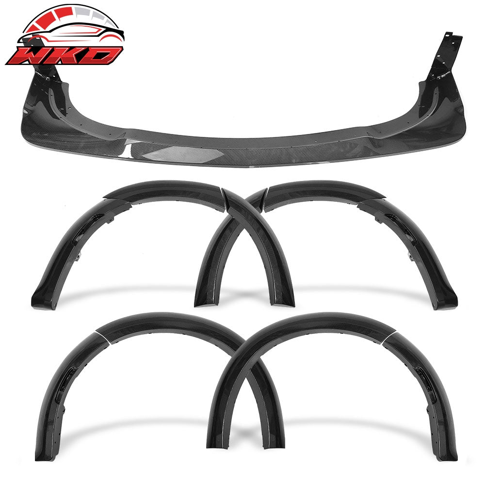15-23 Charger Widebody Style Front Bumper Lip & Fender Flares 10PCS CFL ABS | Wholesale
