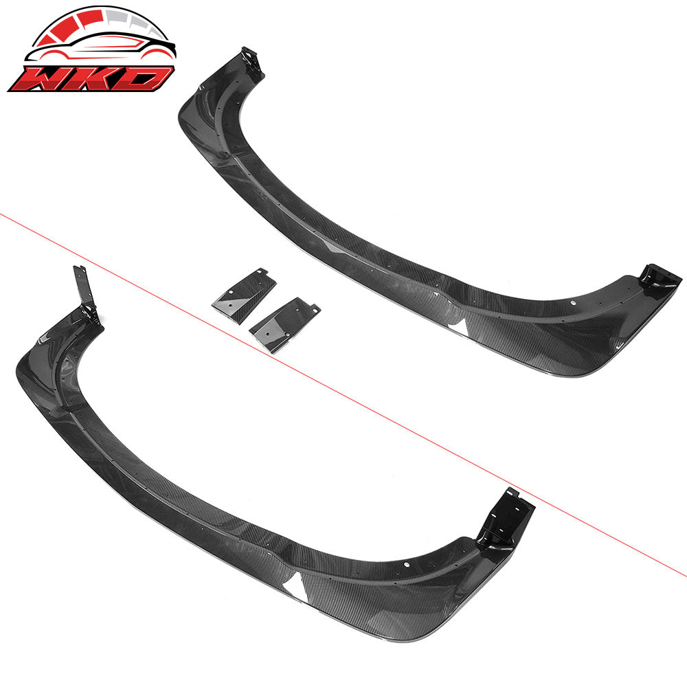 Fits 15-23 Charger Widebody Style Front Bumper Lip & Fender Flares 10PCS CFL ABS