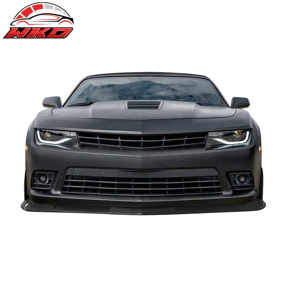 Fits 14-15 Chevrolet Camaro SS Front Bumper Lip+Winglets 1LE Style PU Unpainted