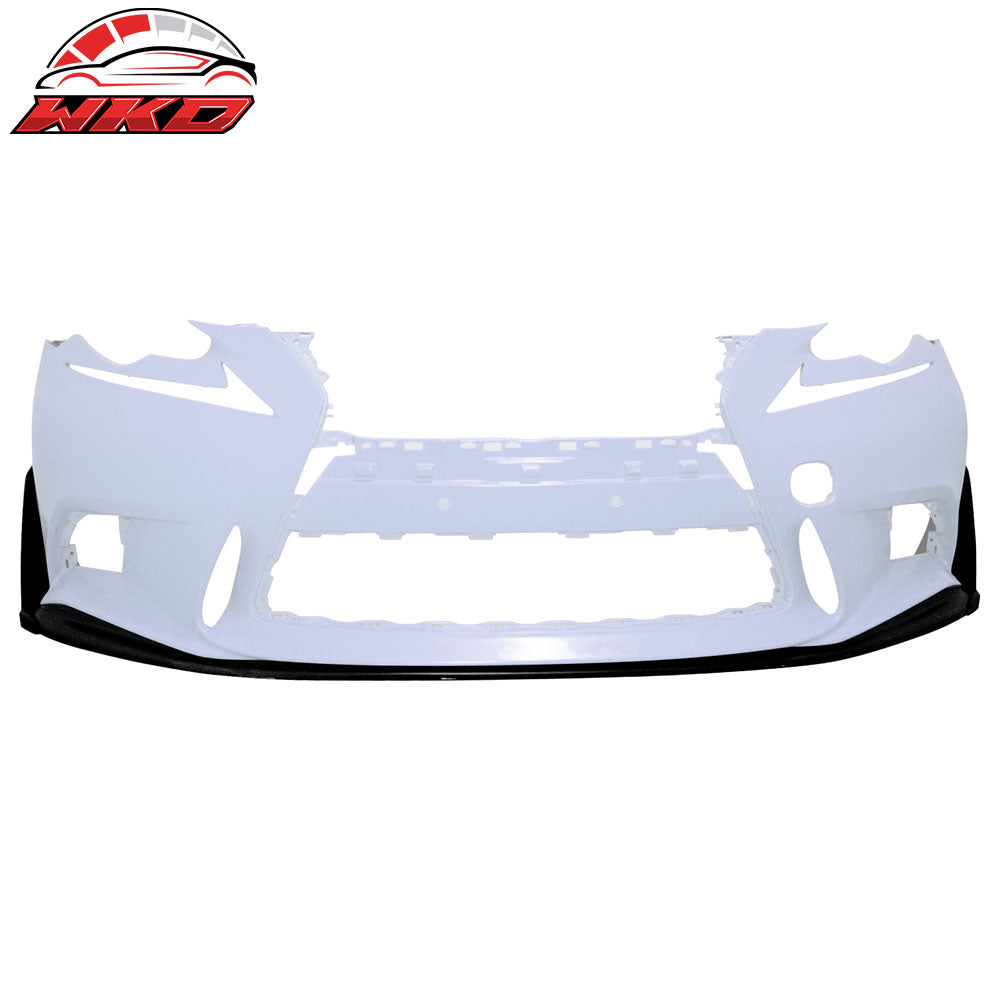 Fits 14-16 Lexus IS F Sport JDM Style Front Bumper Lip + Front Splitter Winglets