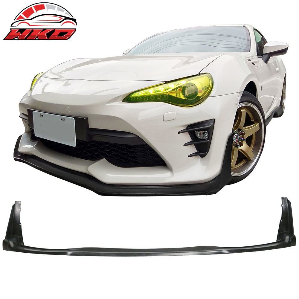 Fits 17-20 Toyota 86 Front Bumper Lip + 2PCS Front Splitter Winglets CS Style PU