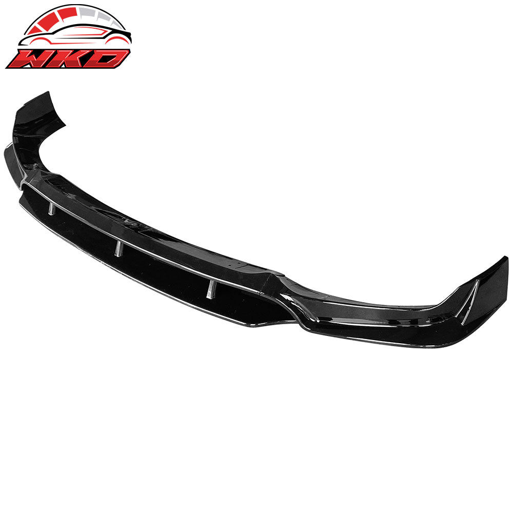 Fits 20-23 BMW G06 X6 IKON Front + Rear Bumper Lip + 2PC Side Skirts Gloss Black