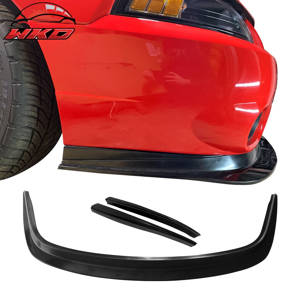 Fits 03-04 Ford Mustang SVT Cobra MDA Style 3PCS Front Bumper Lip Unpainted PU