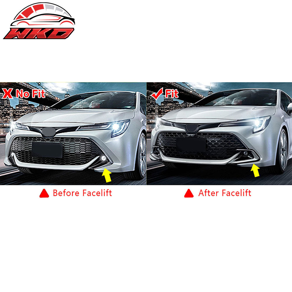 Fits 23-25 Toyota Corolla 5-Door 2PC Side Canards + Front Bumper Lip Matte Black