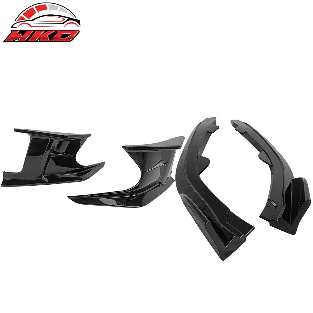 19-25 Toyota Corolla E210 Gloss Black Front Bumper Splitters + Side Canards | Wholesale