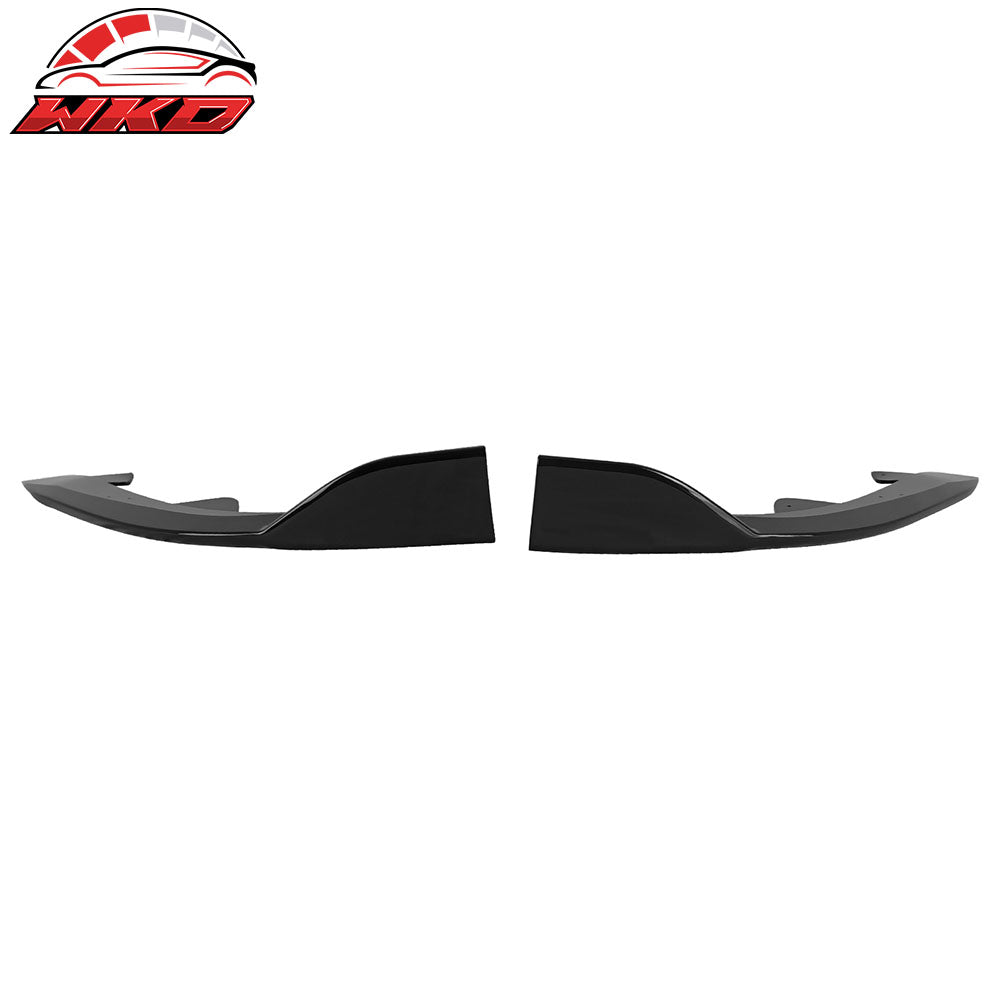 Fits 19-25 Toyota Corolla E210 Gloss Black Front Bumper Splitters + Side Canards