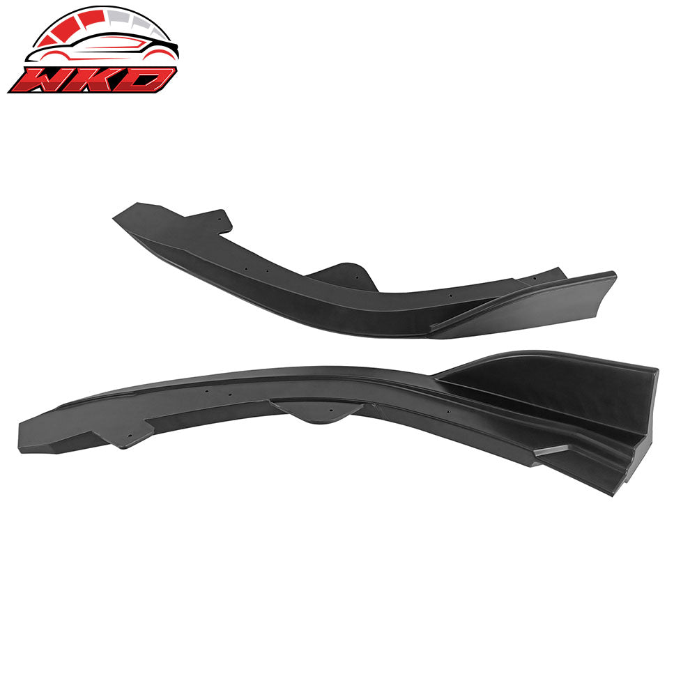 Fits 19-25 Toyota Corolla E210 Matte Black Front Bumper Splitters + Side Canards