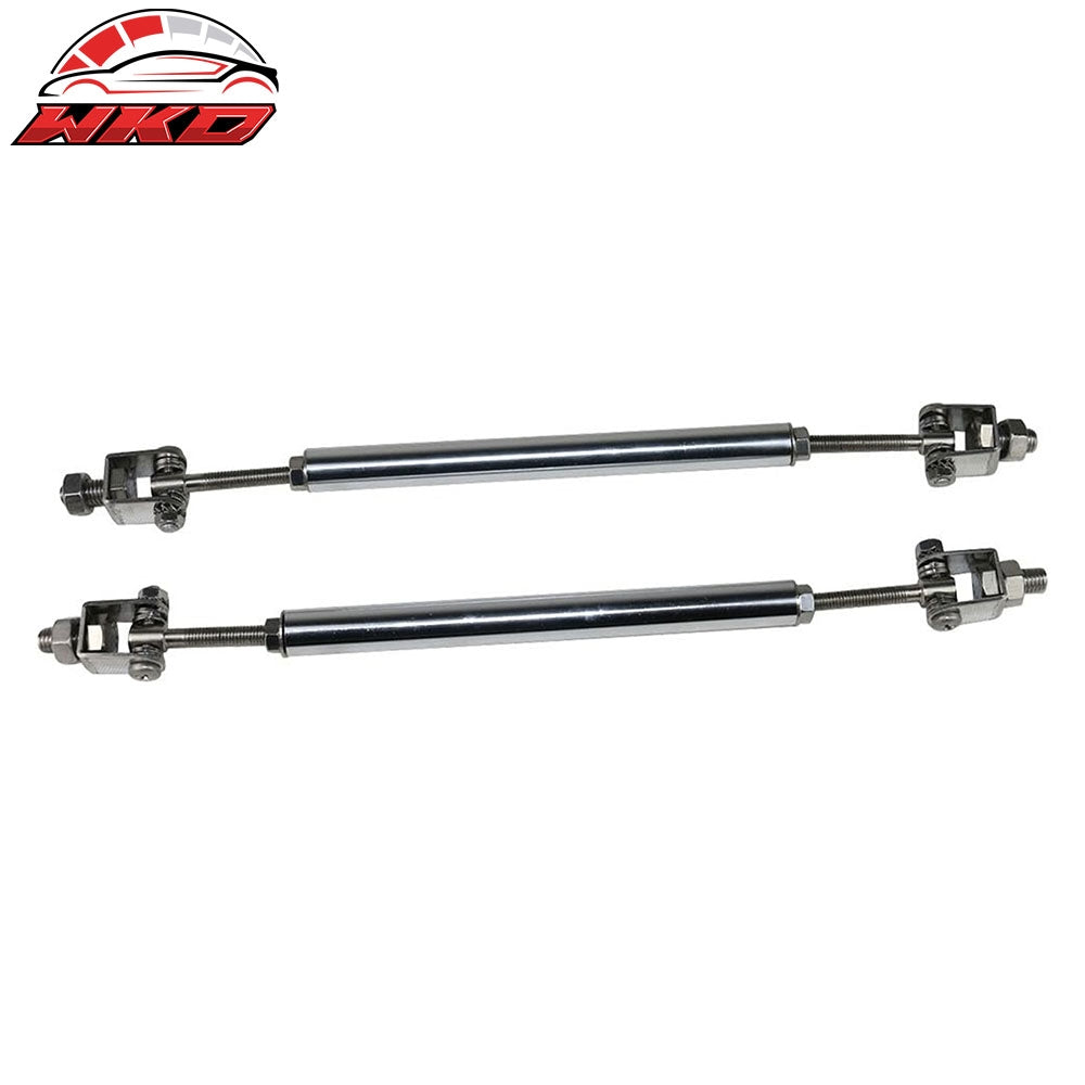 Fits 17-21 Honda Civic Hatchback AF Style Front Bumper Lip + Gunmetal Strut Rods
