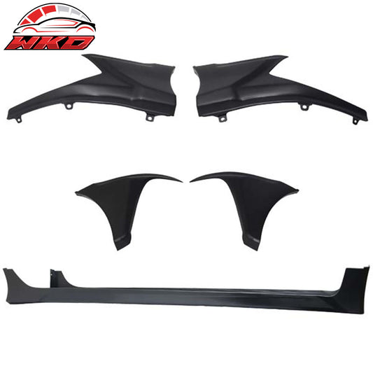 16-18 Honda Civic 4-Door HF-P Style Front + Rear Bumper Lip + Side Skirt PP | Wholesale
